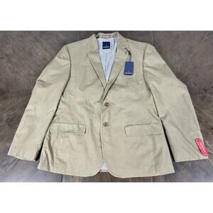 New Daniel Hechter Harper Khaki 100% Cotton Blazer Suit Jacket Size 44R